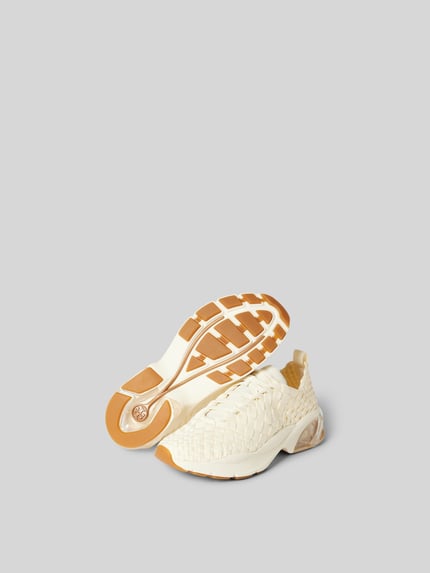 Tory Burch Sneakersy z fakturowanym wzorem Écru 5