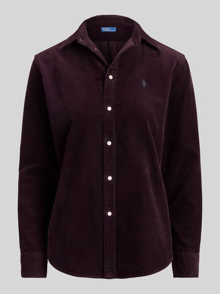 Polo Ralph Lauren Regular Fit Hemdbluse aus reiner Baumwolle Bordeaux 2