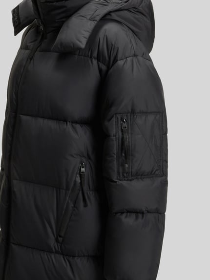 HUGO Blue Relaxed Fit Steppmantel mit abnehmbarer Kapuze Black 6