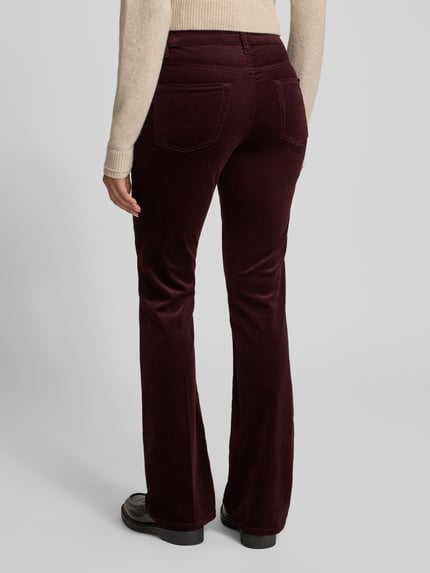 CAMBIO Flared corduroy broek met 5-pocketmodel, model 'PARIS' Bordeaux - 5