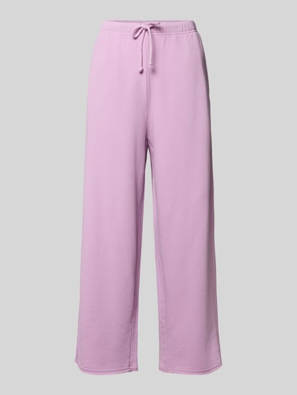 Produktfoto, Sweatpants mit elastischem Bund Modell 'ATUBAY' von American Vintage in Flieder, Baumwoll-Elasthan-Mix, Wide Leg, Tunnelzug