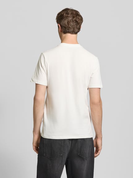 Blend Regular fit T-shirt met statement-stitching Model 'Kameron' Offwhite - 5