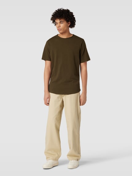 JACK & JONES T-Shirt in unifarbenem Design Khaki 1