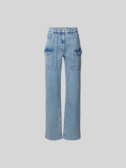 Jeansy o kroju straight fit z kieszeniami na nogawkach Shop The Look MANNEQUINE