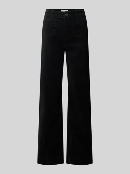 Christian Berg Woman Regular Fit Hose mit Cordstruktur Black 1