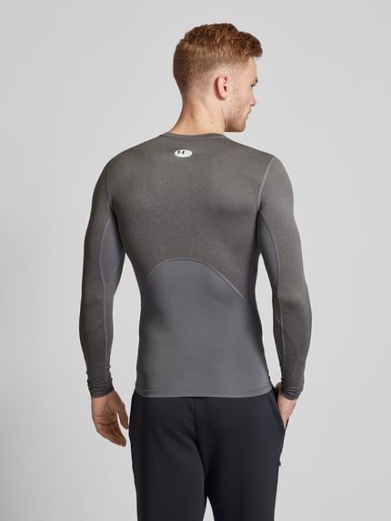 Under Armour Slim Fit Sport-Langarmshirt mit Logo-Print Modell 'HeatGear®' Hellgrau 5
