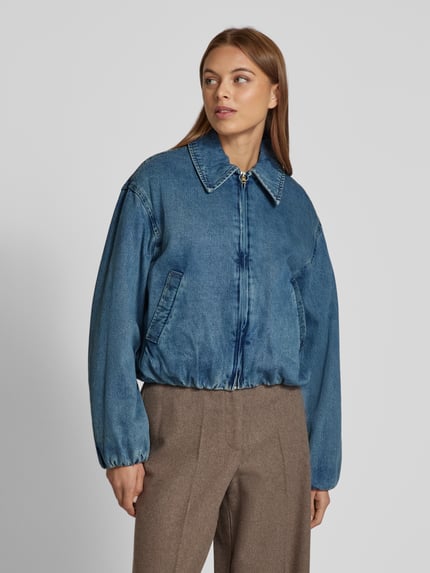 MANGO Jeansjacke mit Umlegekragen Modell 'IRENE' Jeansblau 4