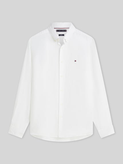 Tommy Hilfiger regular fit vrijetijdsoverhemd van puur linnen Wit - 2