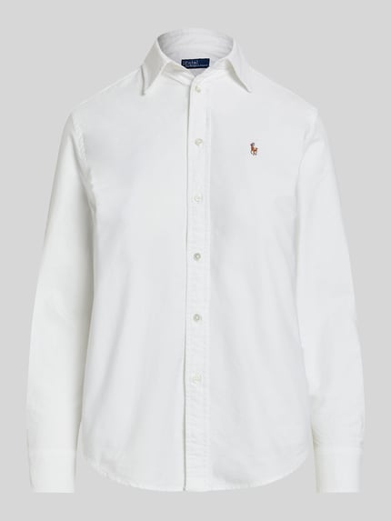 Polo Ralph Lauren Regular Fit Hemdbluse aus reiner Baumwolle Weiss 2