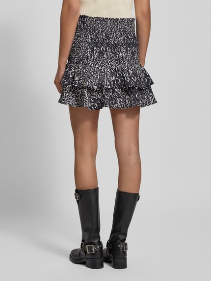 NOISY MAY® Minirok in laagjeslook, model 'AIDA' Zwart - 5