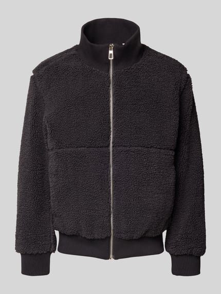 ONLY & SONS Regular fit bomberjack in de look van imitatiebont, model 'RAY' Antraciet - 2