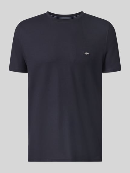 regular fit T-shirt met gestikt logo Shop The Look MANNEQUINE