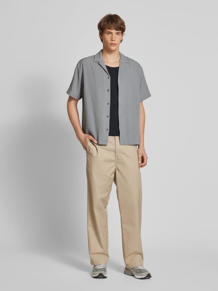 JACK & JONES Freizeithemd mit Knopfleiste Modell 'PABLO' Hellgrau 1