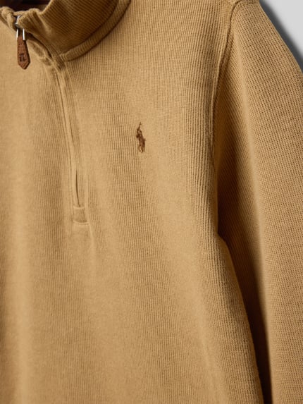 Polo Ralph Lauren Kids Strickpullover mit gerippten Ärmelabschlüssen Camel 2