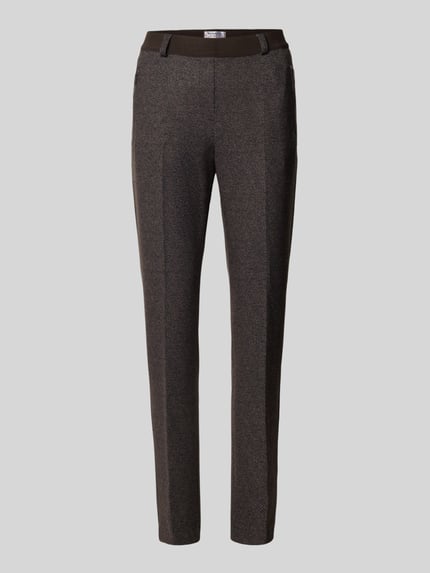 Raphaela By Brax Spodnie materiałowe o kroju slim fit w kant model ‘Lillyth’ Czekoladowy 2