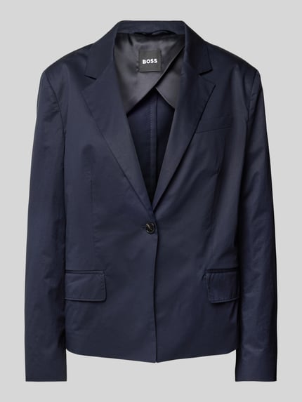 BOSS Regular Fit Blazer aus Leinen-Mix Modell 'Jaleto' Marine 2