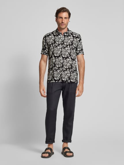 Antony Morato Regular fit vrijetijdsoverhemd met kentkraag Zwart - 1