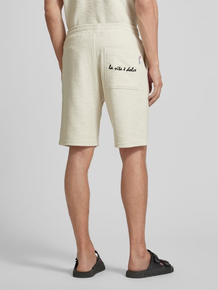 Carlo Colucci Regular Fit Shorts mit Label-Patch Beige 5