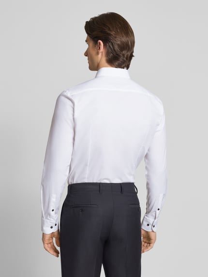 BOSS Slim Fit Businesshemd aus Baumwoll-Mix Modell 'HANK' Weiss 5