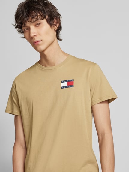 Tommy Jeans Regular Fit T-Shirt aus reiner Baumwolle Beige 3