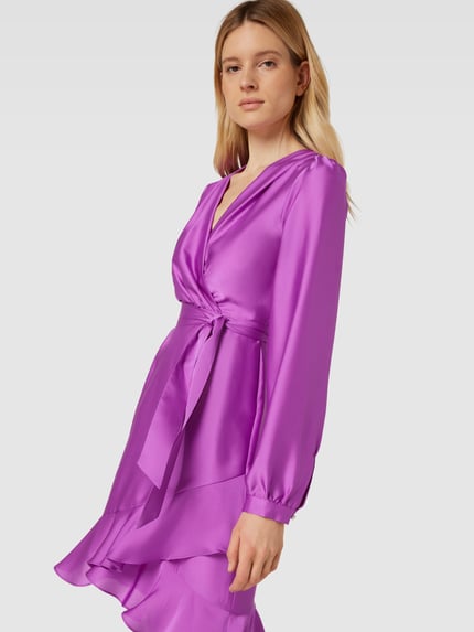 SWING Cocktailkleid mit Bindegürtel Violett 3