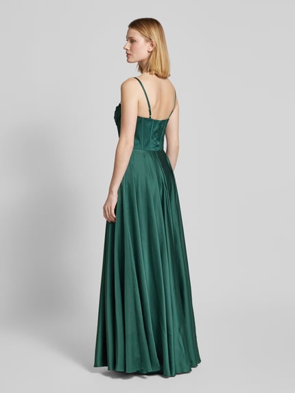Mascara Abendkleid mit Wasserfall-Ausschnitt Dunkelgruen 5