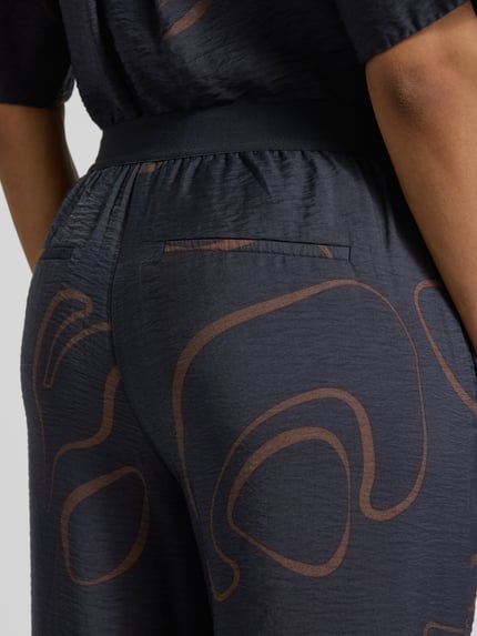 someday. Broek van viscosemix met elastische band, model 'Cevil nature' Donkerblauw - 3