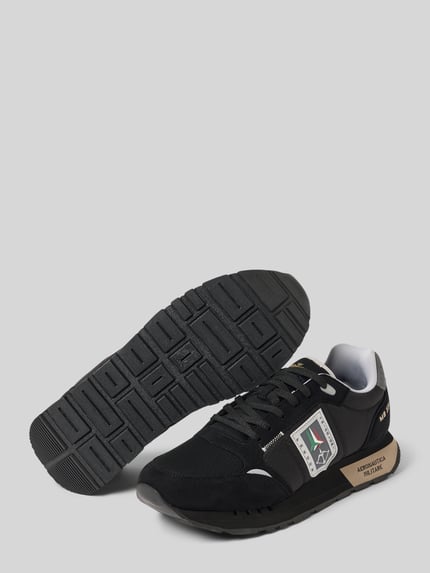 Aeronautica Militare Sneaker mit seitlichem Logo-Patch Modell 'Roma' Black 4