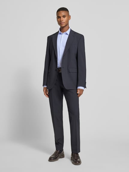 Jake*s Koszula biznesowa o kroju super slim fit z kołnierzykiem typu kent Błękitny 1