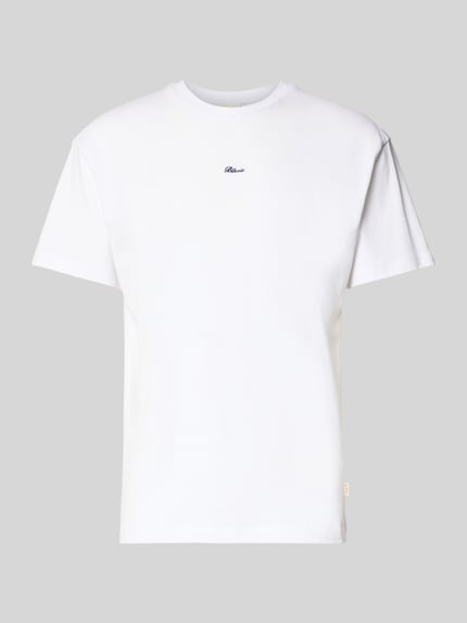 T-Shirt mit Label-Stitching Shop The Look MANNEQUINE