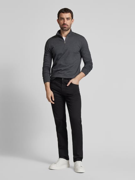 Brax Regular Fit Hose mit Label-Patch Modell 'Cadiz' Black 1
