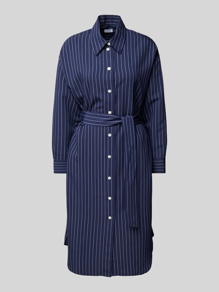 Seidensticker Hemdblusenkleid mit Bindegürtel Marine 2