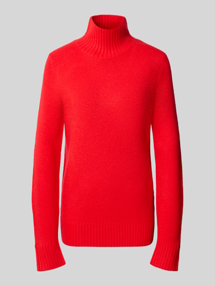 Jake*s Casual Turtleneck mit Label-Detail Kirsche 2