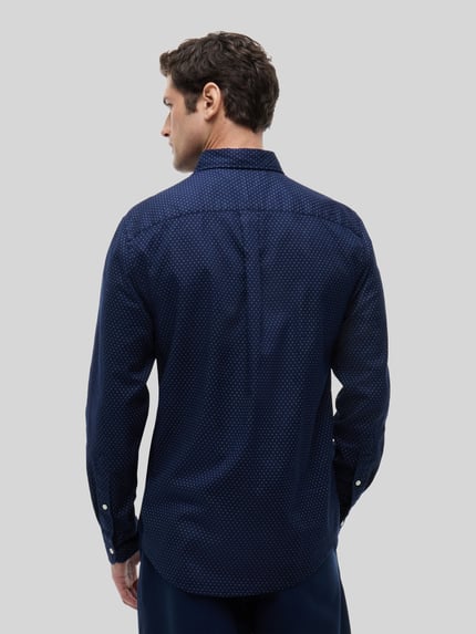 Tommy Hilfiger Regular Fit Freizeithemd aus reiner Baumwolle Marine 5