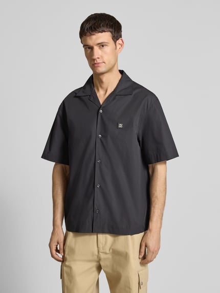 HUGO Koszula casualowa o kroju oversized z czystej bawełny model ‘ESPINO’ Czarny 4