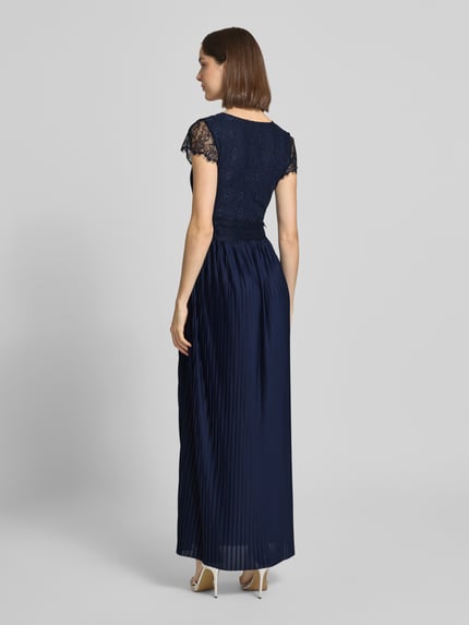 GUIDO MARIA KRETSCHMER WOMAN Avondjurk in plooien look Model 'Emelie' Marineblauw - 5