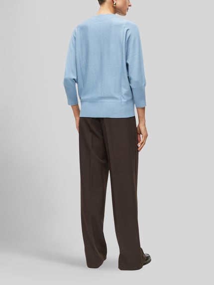 s.Oliver BLACK LABEL Oversized Pullover mit Fledermausärmeln Bleu 4