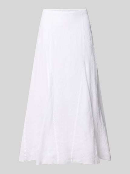 Linnen rok in A-lijn met deelnaden Shop The Look MANNEQUINE