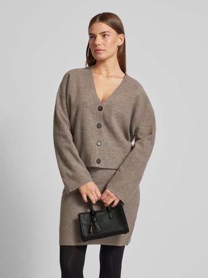 MICHAEL Michael Kors Lederhandtasche mit Label-Anhänger Modell 'SCARLETT' Black 1