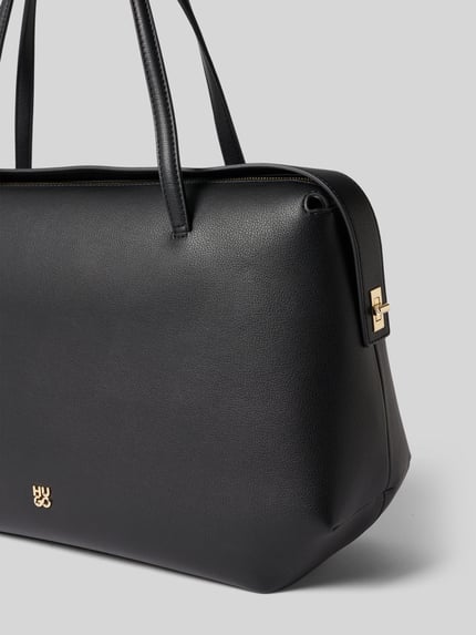 Produktfoto, czarna torebka materiał skóropodobny Henkeltasche in Leder-Optik model 'Meelo_Tote' od HUGO, damska torebka HUGO