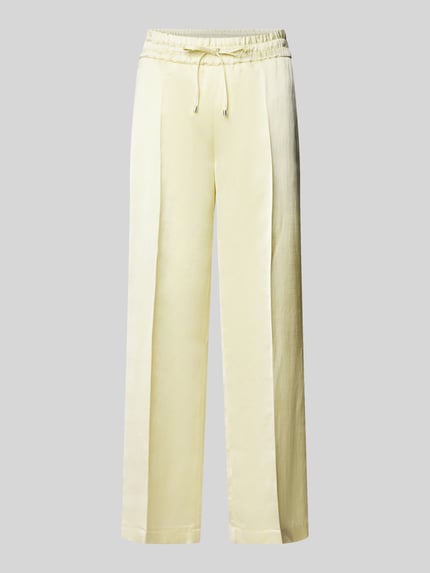 CAMBIO Regular Fit Stoffhose mit Leinen-Anteil Modell 'CLARA' Hellgelb 2