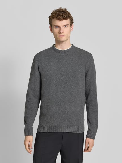 JACK & JONES Premium Strickpullover mit Polokragen Modell 'MAVERICK' Mittelgrau Melange 4