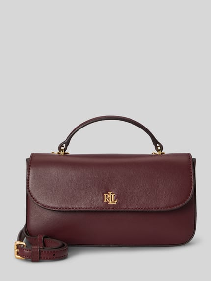 Lauren Ralph Lauren Umhängetasche aus echtem Kalbsleder Modell 'MRCY' Bordeaux 2