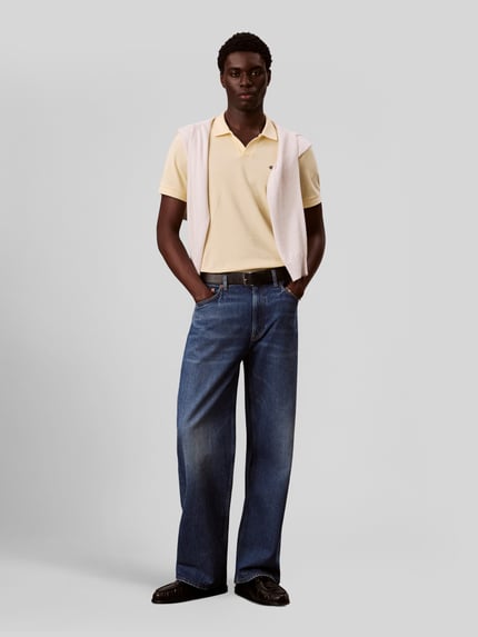 Calvin Klein Jeans regular fit poloshirt van puur katoen Lichtgeel - 1