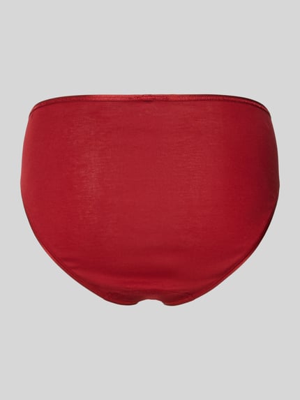 HANRO Slim fit slip van puur katoen, model 'Midi' Rood - 3