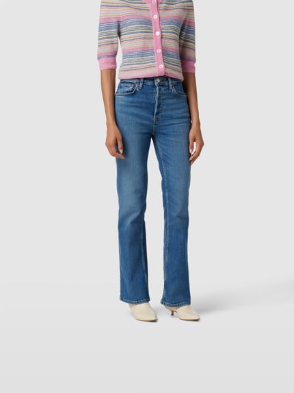 RE/DONE Bootcut jeans met contrasterende stiksels Jeansblauw - 4