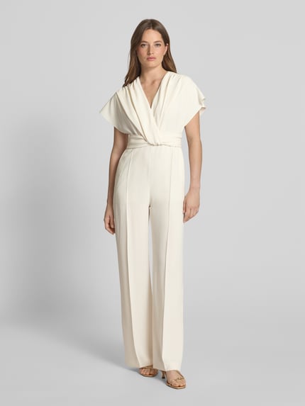 BOSS Jumpsuit mit V-Ausschnitt Modell 'Debasa' Offwhite 4