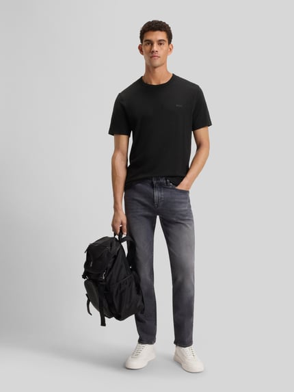 BOSS Orange Regular Fit T-Shirt aus reiner Baumwolle Modell 'TEGOOD' Black 1