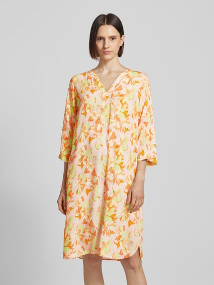 Smith and Soul Knielange tuniekjurk met all-over motief Roze - 4