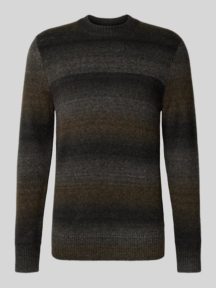 Christian Berg Men Sweter z dzianiny z okrągłym dekoltem Antracytowy 2